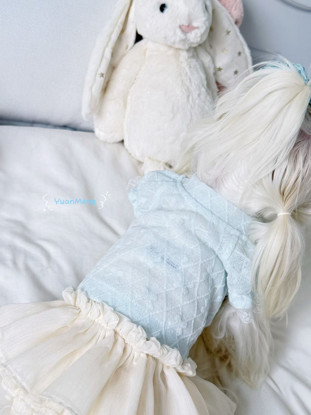 Milky lace matching set
