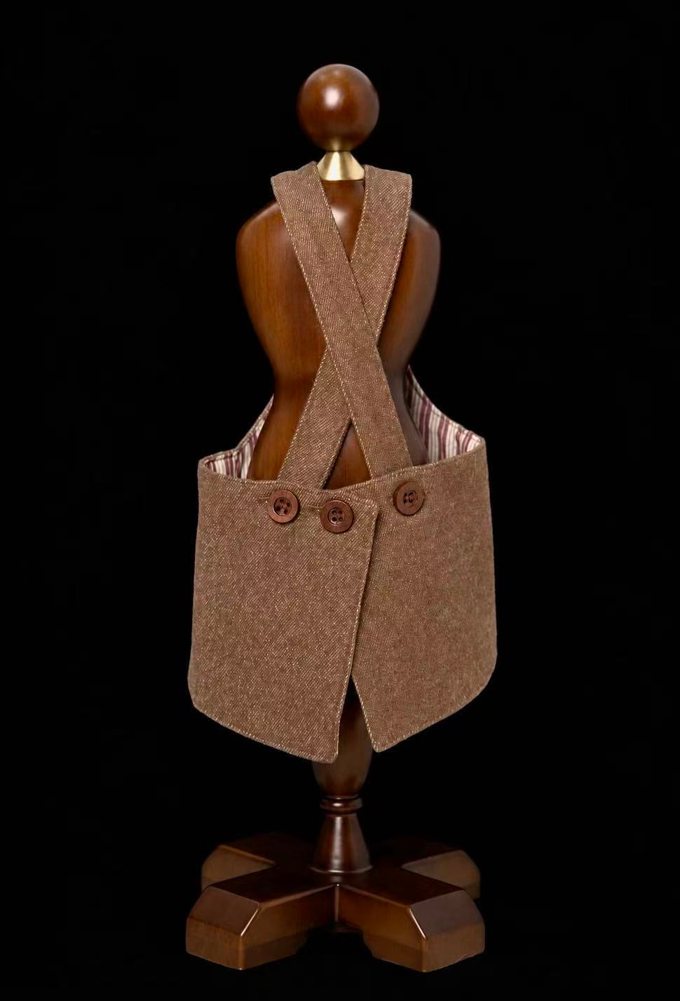 Vintage Brown Crossback Dog Vest