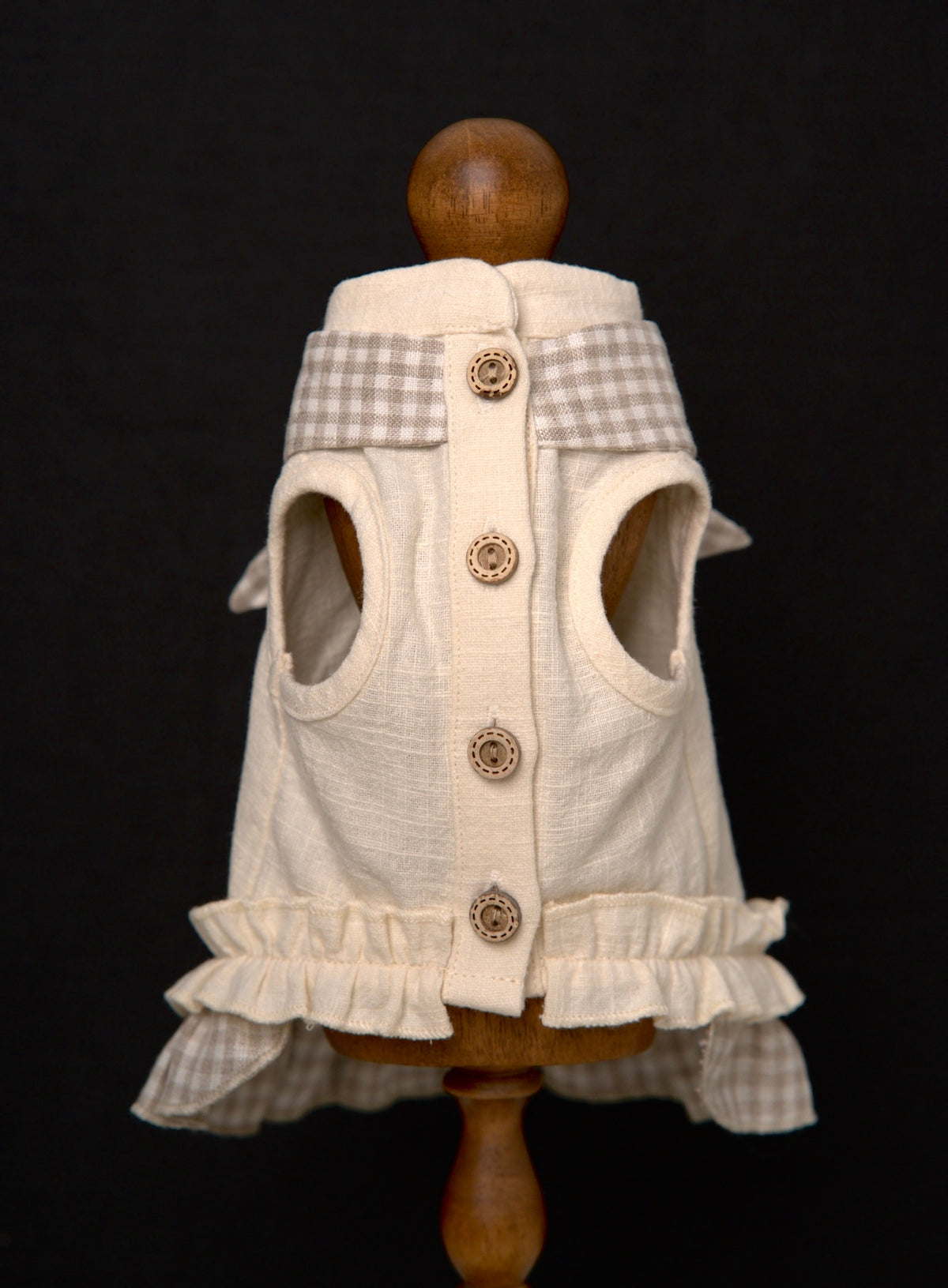Sunday Paws × Lumiers — Handmade Linen Bow Dress