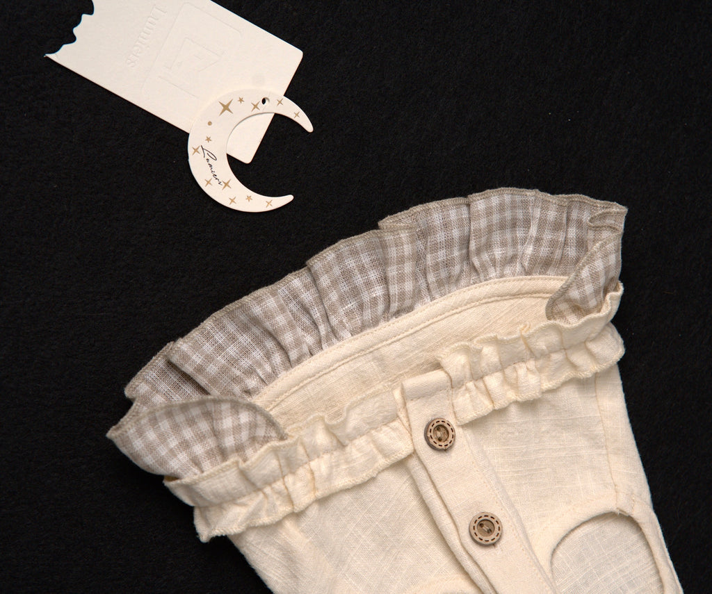 Sunday Paws × Lumiers — Handmade Linen Bow Dress